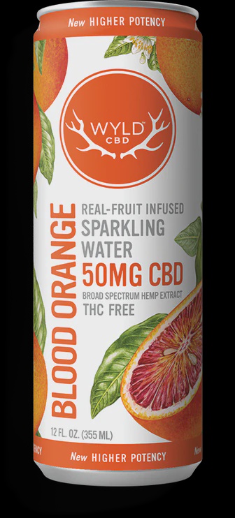WYLD Sparkling Water 50 CBD 12 oz can / Blood orange
